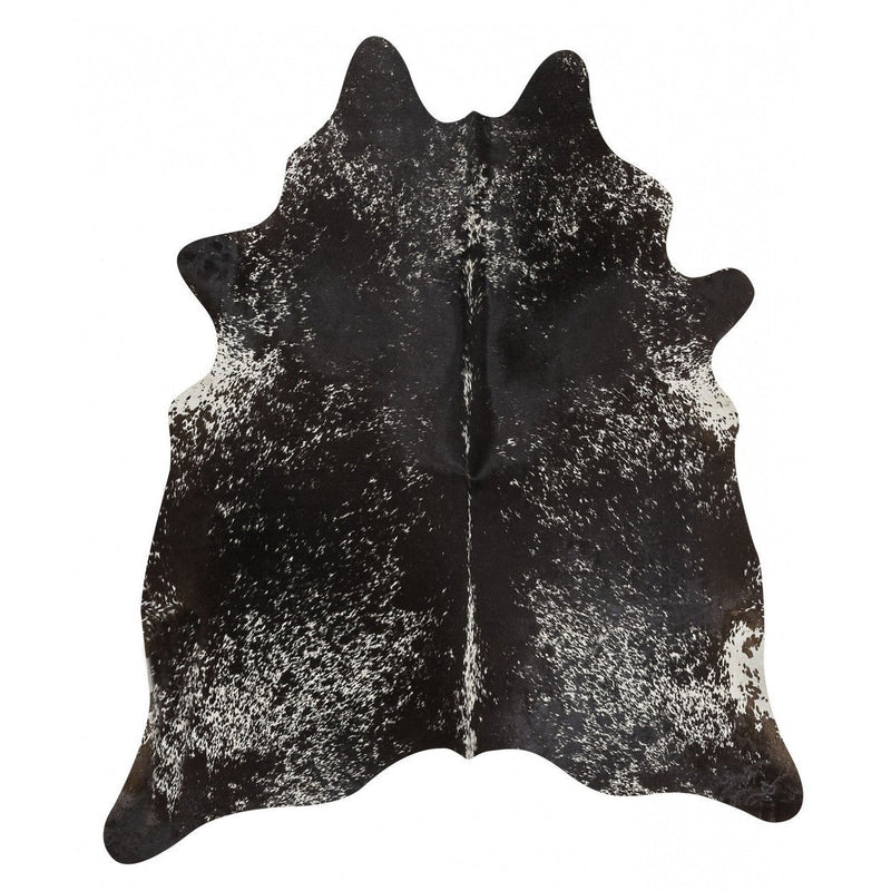 Exquisite Natural Cow Hide Salt & Pepper Black 1.7x1.2-Dovetailed &amp; Doublestitched