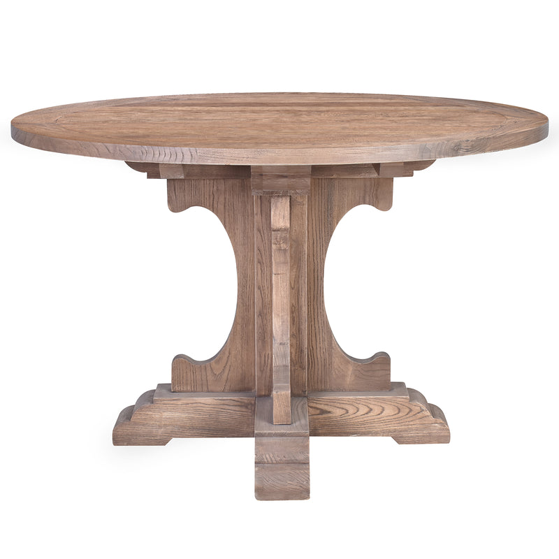 Farm House 120cm Round Dining Table-Dovetailed &amp; Doublestitched