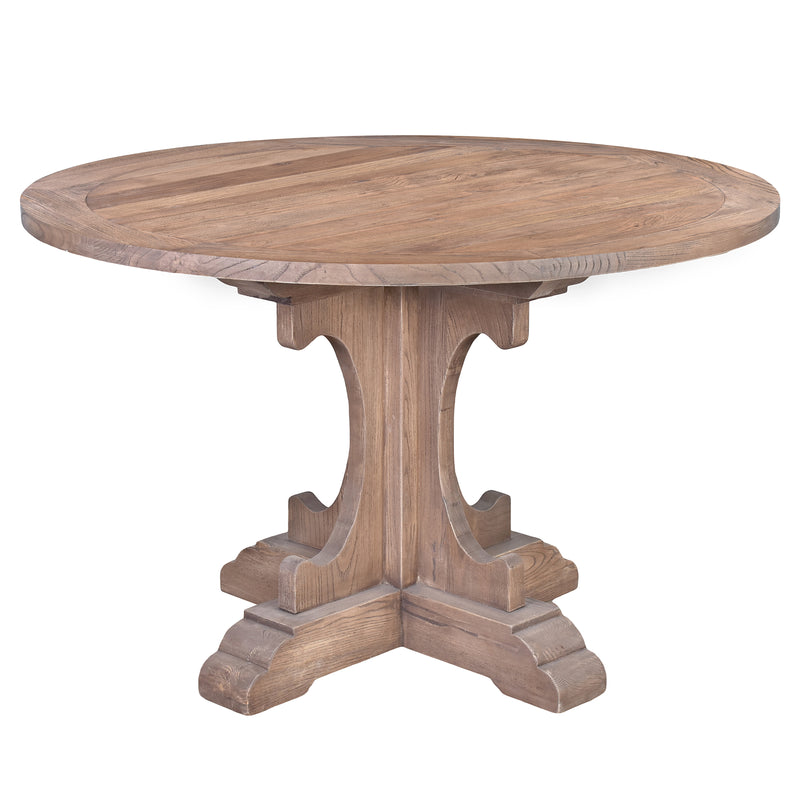 Farm House 120cm Round Dining Table-Dovetailed &amp; Doublestitched