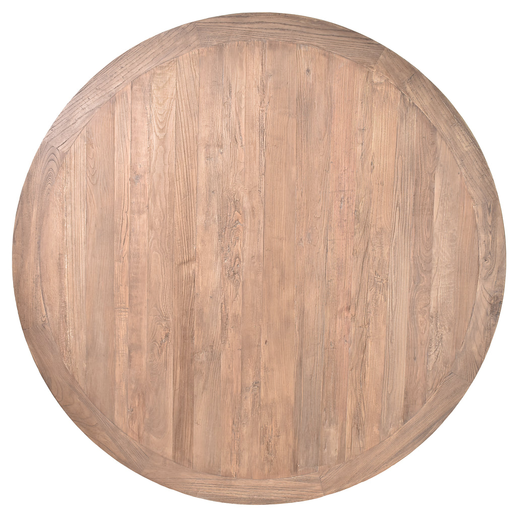 Timber Rounds Tabletop Farm House 180cm Recycled Timber Round Dining Table