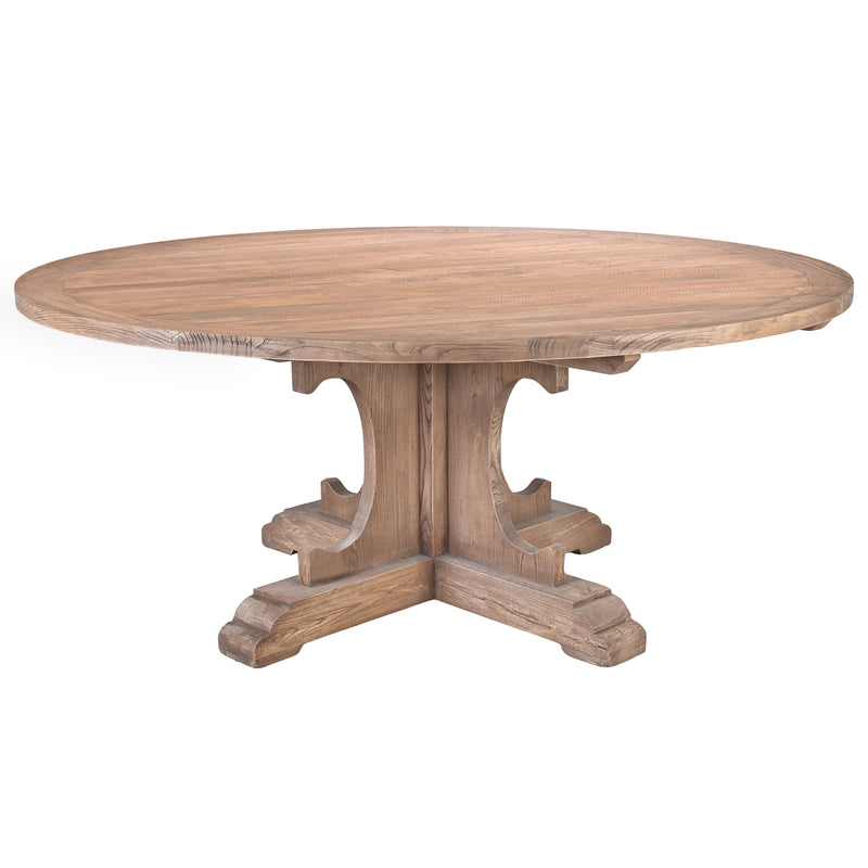 Farm House 180cm Round Dining Table-Dovetailed &amp; Doublestitched