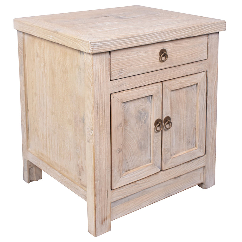 Farmer 2 Door Bedside Cabinet-Dovetailed &amp; Doublestitched