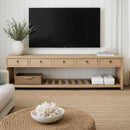 Farmer 5 Drawer Elm Entertainment Unit-Dovetailed &amp; Doublestitched