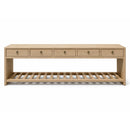 Farmer 5 Drawer Elm Entertainment Unit-Dovetailed &amp; Doublestitched