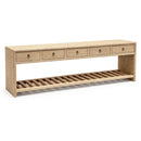 Farmer 5 Drawer Elm Entertainment Unit-Dovetailed &amp; Doublestitched