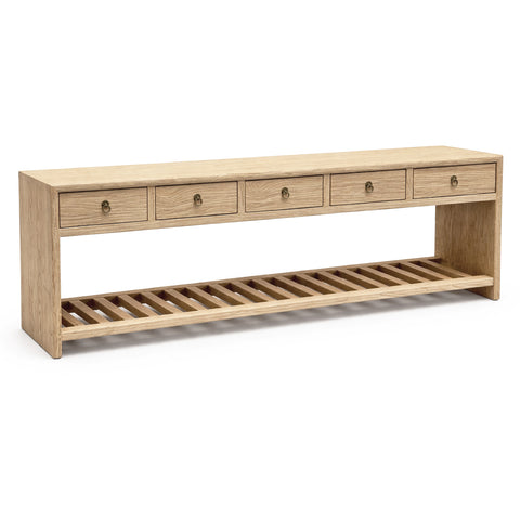 Farmer 5 Drawer Elm Entertainment Unit