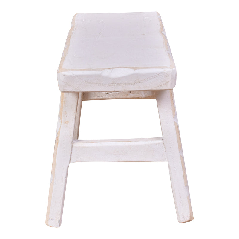 Farmer Baby Stool - White-Dovetailed &amp; Doublestitched