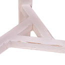 Farmer Elm Round Stool in White-Dovetailed &amp; Doublestitched