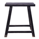 Farmer Elm Stool in Black-Dovetailed &amp; Doublestitched