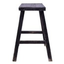 Farmer Elm Stool in Black-Dovetailed &amp; Doublestitched