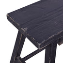 Farmer Elm Stool in Black-Dovetailed &amp; Doublestitched