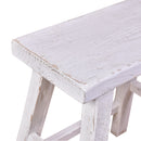 Farmer Elm Stool in White-Dovetailed &amp; Doublestitched