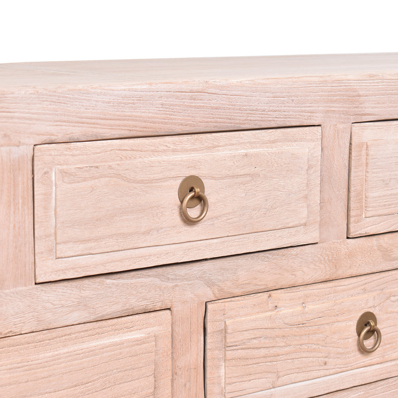 Farmer Nine Drawer Console-Dovetailed &amp; Doublestitched