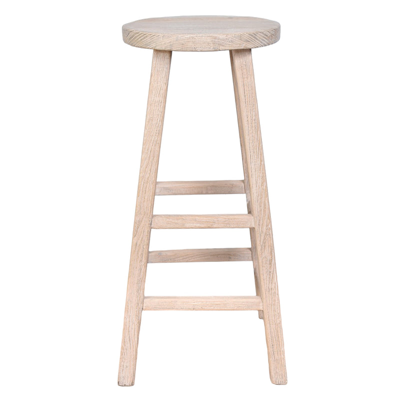 Farmer Round Bar Stool-Dovetailed &amp; Doublestitched