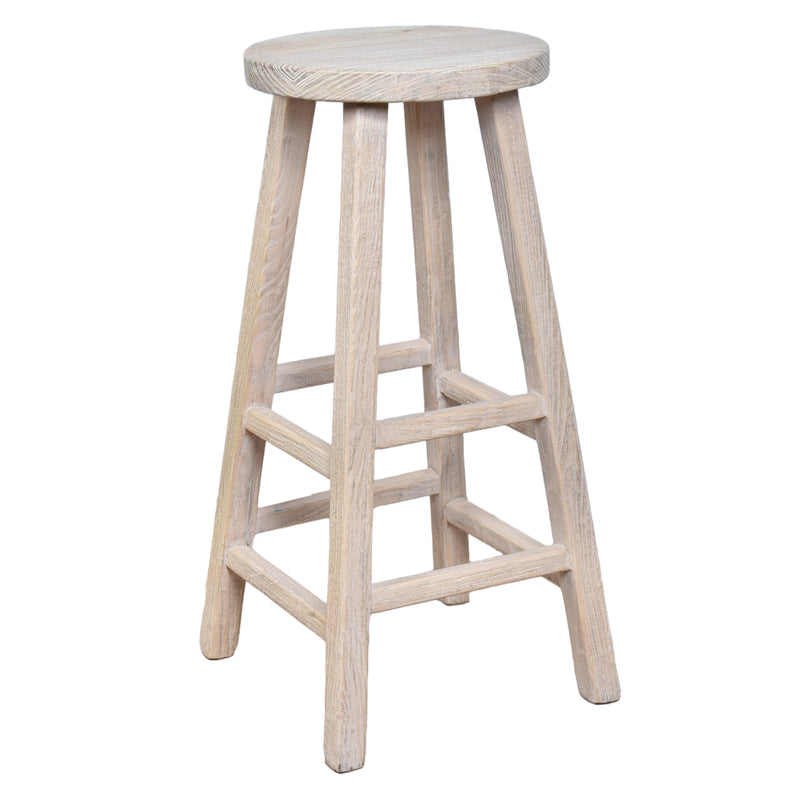 Farmer Round Bar Stool-Dovetailed &amp; Doublestitched