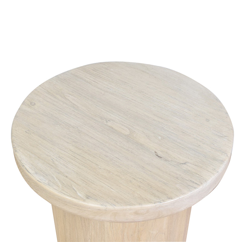 Farmer Round Side Table-Dovetailed &amp; Doublestitched