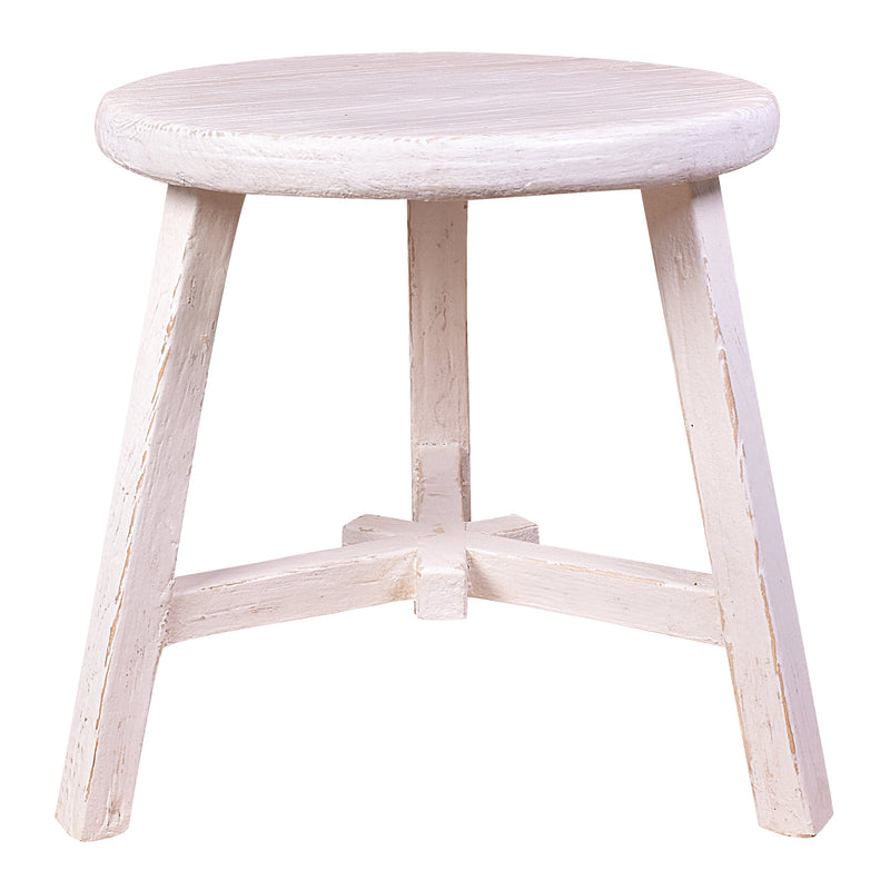 Farmer Side Table - White-Dovetailed &amp; Doublestitched