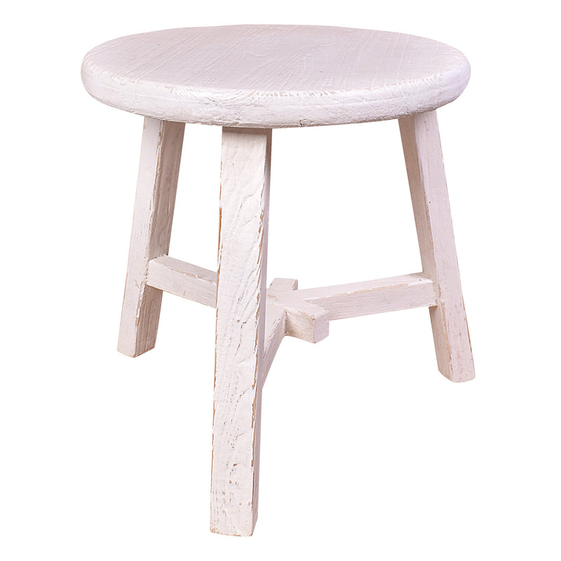 Farmer Side Table - White-Dovetailed &amp; Doublestitched