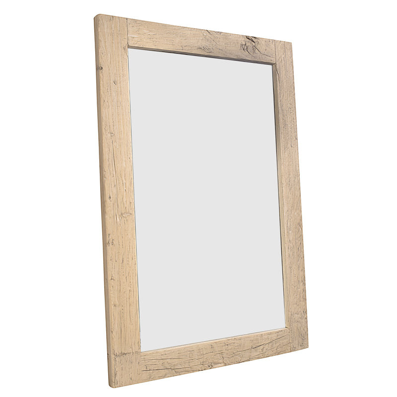 Farmer Small Mirror In Natural-Dovetailed &amp; Doublestitched
