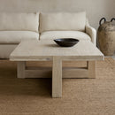 Farmer Square Elm Coffee Table-Dovetailed &amp; Doublestitched