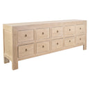 Farmer Ten Drawer Elm Sideboard-Dovetailed &amp; Doublestitched
