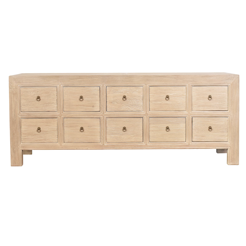 Farmer Ten Drawer Sideboard-Dovetailed &amp; Doublestitched