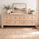 Farmer Eight Drawer Elm Sideboard