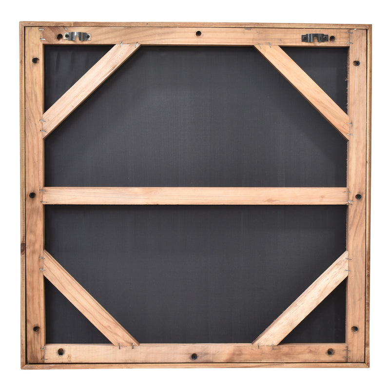 Flipped Timber Wall Art 62x62 - Black on White-Dovetailed &amp; Doublestitched