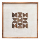 Flipped Timber Wall Art 62x62 - Bold Brown on White-Dovetailed &amp; Doublestitched