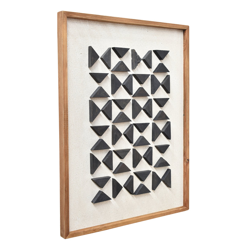 Flipped Timber Wall Art 62x82 - Black on White-Dovetailed &amp; Doublestitched