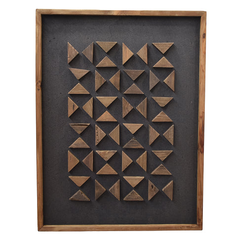 Flipped Timber Wall Art 62x82 - Brown on Black