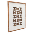 Flipped Timber Wall Art 62x82 - Brown on White-Dovetailed &amp; Doublestitched
