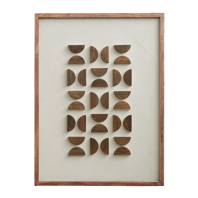 Flipped Timber Wall Art 62x82 - Brown on White-Dovetailed &amp; Doublestitched