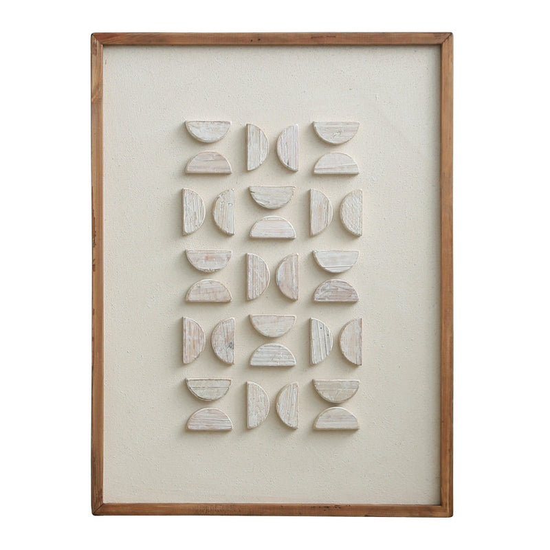 Flipped Timber Wall Art 62x82 - White on White-Dovetailed &amp; Doublestitched