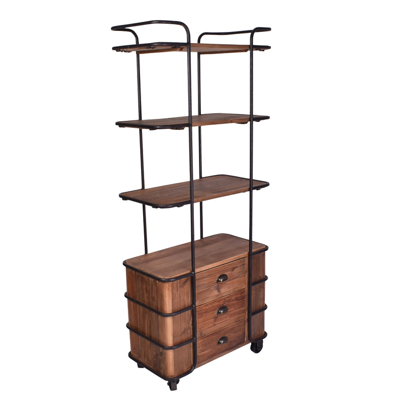 Florence Portable Shelf Rack 3 Drawers-Dovetailed &amp; Doublestitched