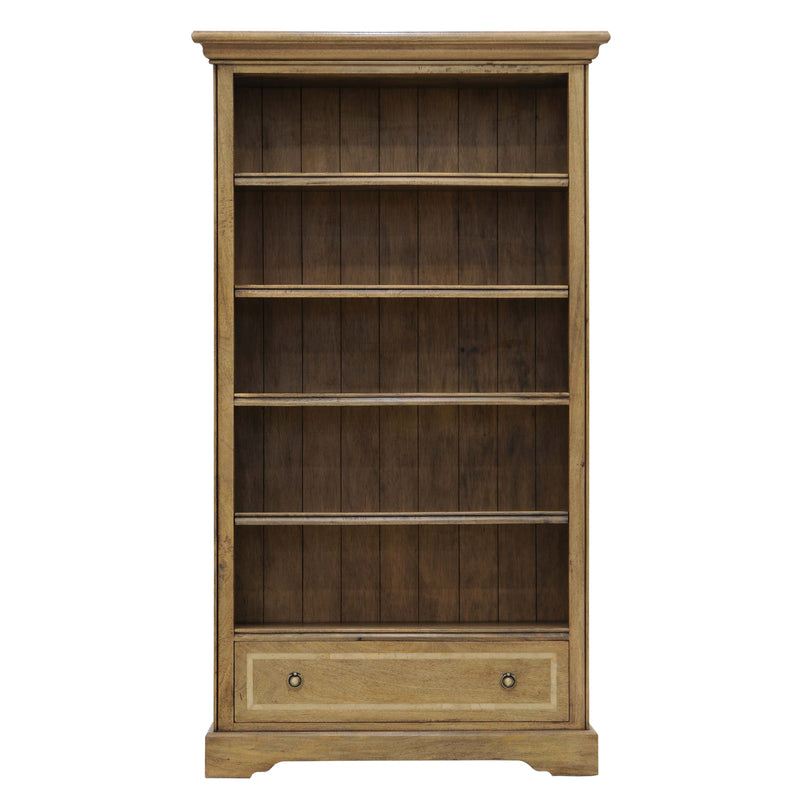 Florence Tall Bookcase With Drawer-Dovetailed &amp; Doublestitched