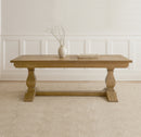 Florentine Double Pedestal Extension Dining Table 2.1m - 3.1m-Dovetailed &amp; Doublestitched