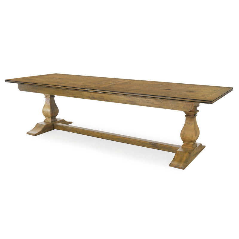 Florentine Double Pedestal Extension Dining Table 2.8m - 3.8m-Dovetailed &amp; Doublestitched