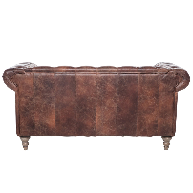 GG Distressed Leather Chesterfield Sofa - 2 Seater-Dovetailed &amp; Doublestitched