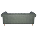 GG Green Leather Chesterfield 3 Seater Sofa-Dovetailed &amp; Doublestitched