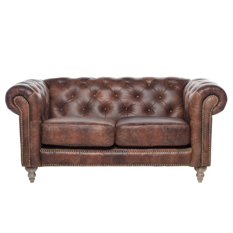 GG Leather Chesterfield 2 Seater Sofa