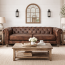 GG Leather Chesterfield 3 Seater Sofa-Dovetailed &amp; Doublestitched