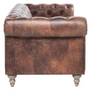 GG Leather Chesterfield 3 Seater Sofa-Dovetailed &amp; Doublestitched