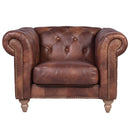 GG Leather Chesterfield Armchair-Dovetailed &amp; Doublestitched