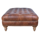 GG Leather Coffee Table-Dovetailed &amp; Doublestitched