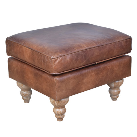 GG Leather Ottoman