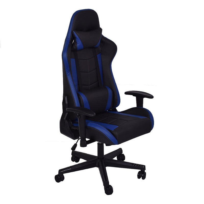 Gaming Chair in Black & Blue-Dovetailed &amp; Doublestitched