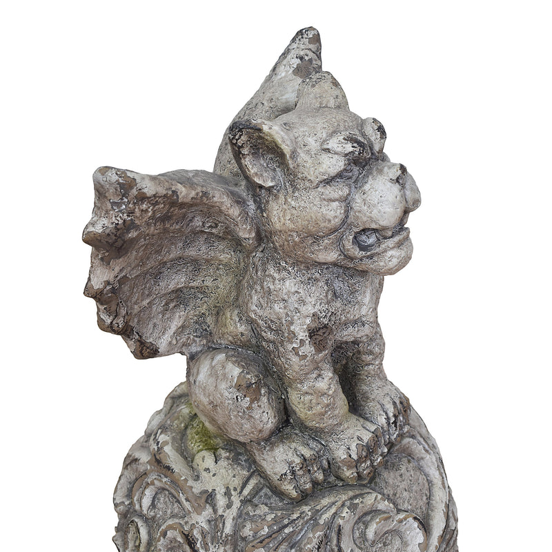 Gargoyle Statue On Globe-Dovetailed &amp; Doublestitched