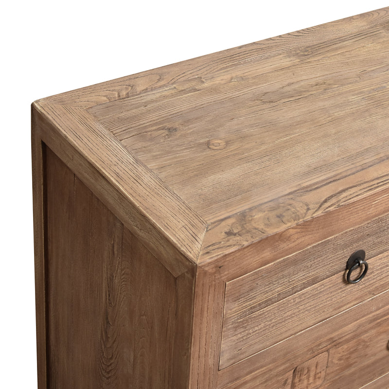 Gene Old Elm Chest Of Drawers-Dovetailed &amp; Doublestitched