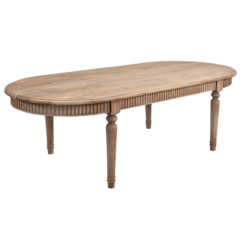 Genevieve Oval Dining Table-Dovetailed &amp; Doublestitched